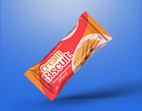 Cream Biscuit Packaging Design