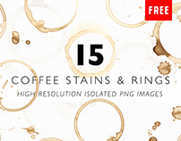 15 Free Coffee Stains and Rings (Transparent PNGs)