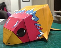 Shrimp Bird - Paper Toy