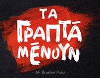 Free Greek Brush Font - AF Brashy