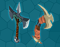 Axes for mobile game