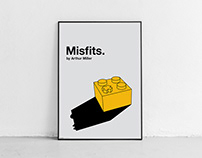 Poster. Misfits by Arthur Miller.