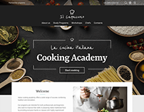 Website for Italian cooking Academy. Responsive design