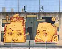 Cara metade - mural in Lisbon