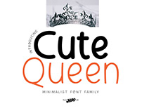 Cute Queen - Minimalist Font Family