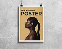 Free Hanging Paper Mockup PSD Template
