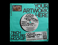 7 Inch Vinyl Record Mockup Vol.2