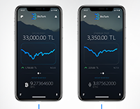 BTCTurk Bitcoin Exchange iPhone X Mobile App Concept V2