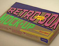 Retro Package Box Mock-Up