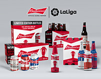 Budweiser+LaLiga New Visual Identity for packaging