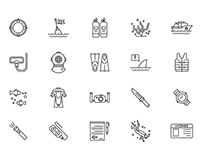 Diving Vector Icons