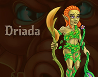 Driada, character for Dragon's Dungeon game