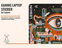 Gaming laptop sticker