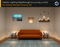Interior Lighting Stepthrough - Octane Render/Cinema 4D