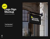 Free Shop Signage Logo Mockup