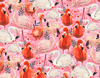 Flamingo pattern - V1