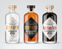 8 Spirits Bottles PSD Mockups