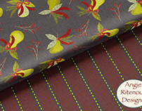 Surface Pattern Design: Christmas Pears and coordinates