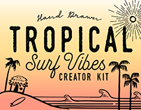 TROPICAL SURF VIBES- ICON SET
