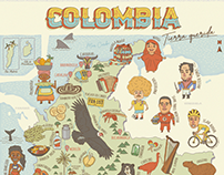 ILLUSTRATED MAP OF COLOMBIA