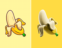 Banana 2D and 3D🍌