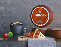 3D food photography for Trikata Cheese Wheels