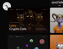 NFT-Community — Lazy Crypto Cats, Web Design & UX/UI