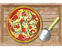 Illustration: Vector Pizza; Digital Props