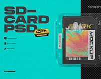 Free SD Memory Card Photoshop Mockup