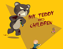 My Teddy Eats Children hoodie design