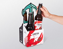 Packaging and label design for craft beer Lobster