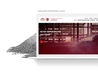 Landing page for Concrete Distributor in Ukraine