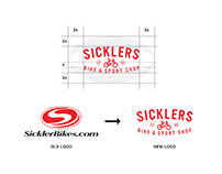 Sicklers Bike and Sport Shop Identity Design