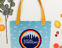 Social Symphony of Kansas City: double logo tote bag