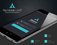 Flat Mobile App UI Kit