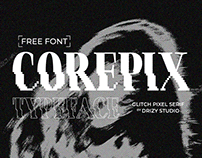 Corepix – Glitch Pixel Serif Font