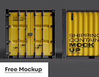 Shipping Container Free Mockup