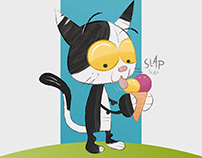 The Cat with The Ice Cream