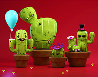 A kind of cactus friends