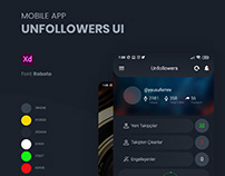 Mobile App Unfollowers UI Design