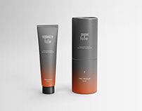 Free Squeeze Tube with Paper Packaging Tube Mockup