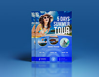 Summer Day Travel Tour flyer design