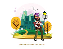 Vlogger Vector Illustration