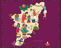 Sweet Kadai Diwali Package Illustration