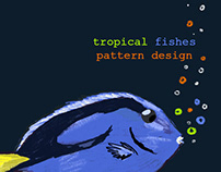 Tropical fish seamless pattern