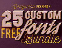Dealjumbo Free Bundle vol.1 – 25 Custom Fonts!