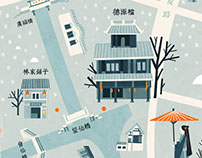 Map Illustrations for Deqing Xinshi(德清新市古镇)