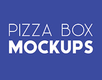 Pizza Box Mockups - Set of 5 Mockups
