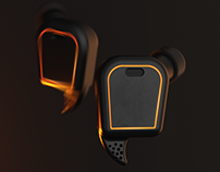 Wireless earpods II Orange Neon