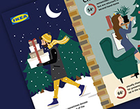 IKEA Christmas illustrated infographics